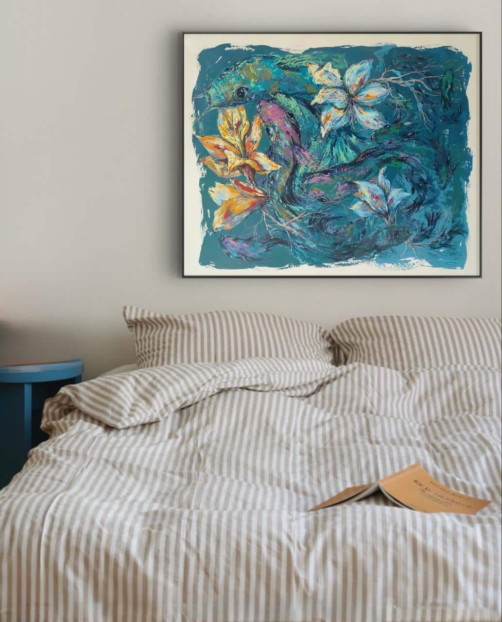 Urdimbre de peces y flores